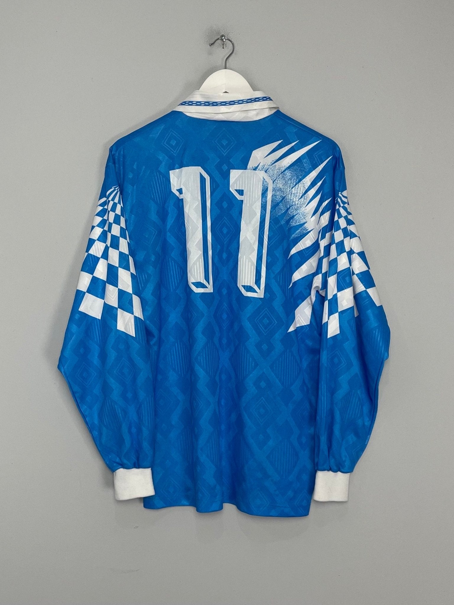 Shop 1993 SAN MAURIZIO #11 L/S HOME SHIRT (XL) OM, classic football shirts, vintage football shirts & retro soccer jerseys at Cult Kits