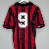 1993/94 AC MILAN 9 HOME SHIRT (L) LOTTO - Cult Kits - Large - Buy Vintage Football Shirts, Authentic Retro Football Shirts For Sale, Classic Football Shirts & Soccer Jersey