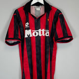1993/94 AC MILAN 9 HOME SHIRT (L) LOTTO - Cult Kits - Large - Buy Vintage Football Shirts, Authentic Retro Football Shirts For Sale, Classic Football Shirts & Soccer Jersey