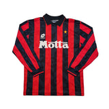 Buy 1993/94 AC Milan Baresi 6 L/S Home Shirt (M) Lotto ~ Free worldwide shipping available ~ Authentic Vintage Football Shirts from Cult Kits