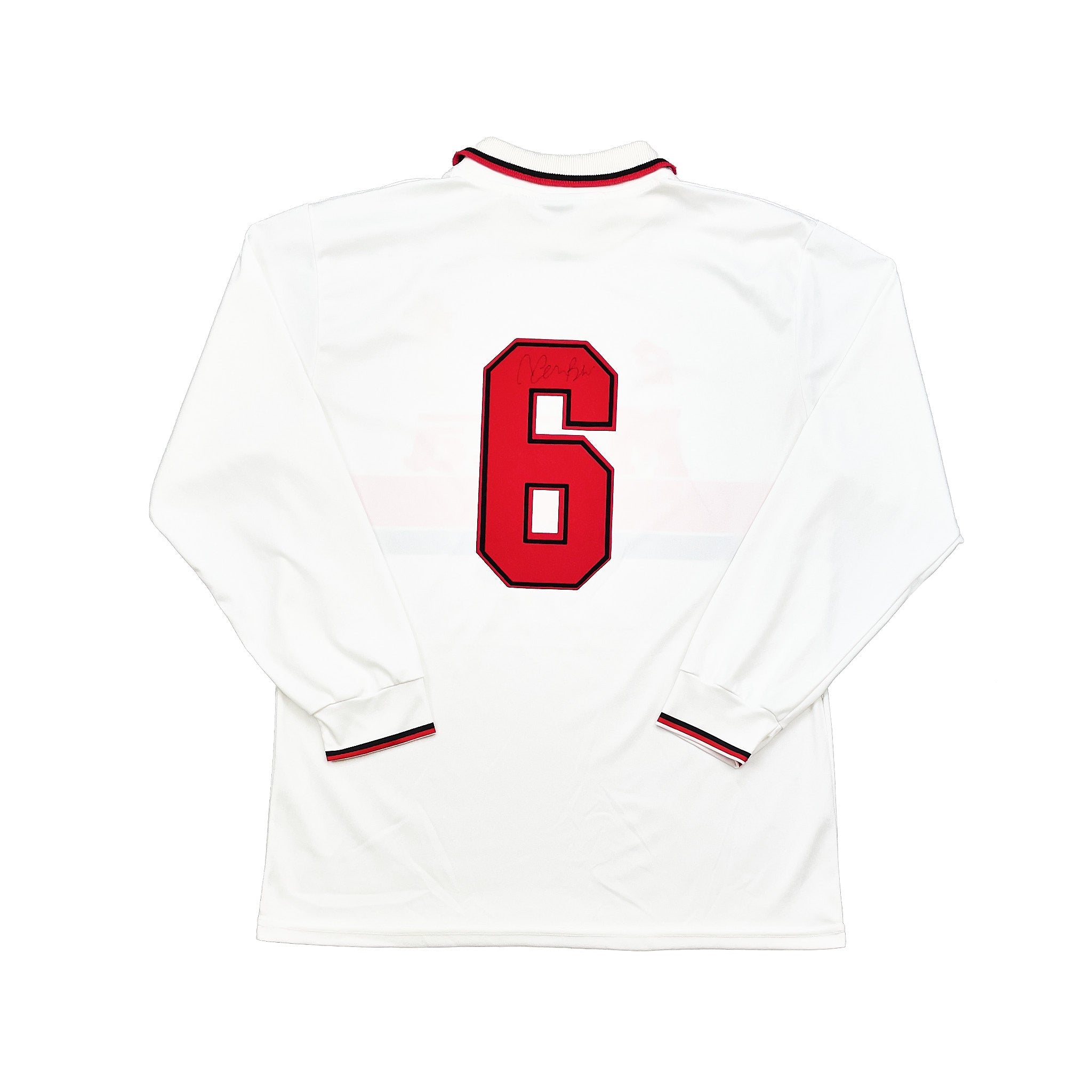 Buy 1993/94 AC Milan Baresi 6 *Signed* L/S Away Shirt (L) Lotto ~ Free worldwide shipping ~ Authentic Vintage Football Shirts from Cult Kits