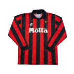 Buy 1993/94 AC Milan Savicevic 10 *BNWT* L/S Home Shirt (M) Lotto ~ Free worldwide shipping available ~ Authentic Vintage Football Shirts from Cult Kits