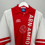 Shop 1993/94 AJAX HOME SHIRT (XXL) UMBRO, classic football shirts, vintage football shirts & retro soccer jerseys at Cult Kits