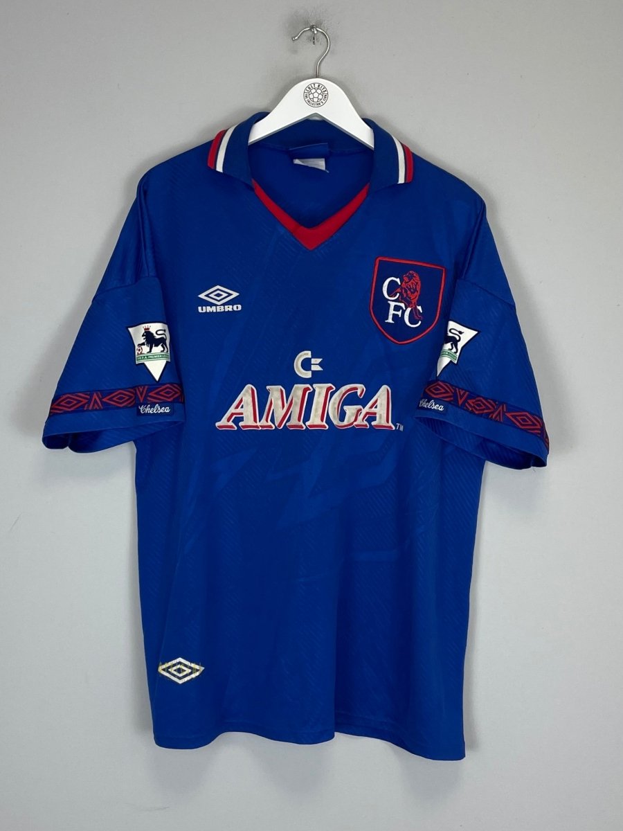 1993/94 CHELSEA HODDLE 20 HOME SHIRT (XL) UMBRO - Cult Kits - XL - Buy Vintage Football Shirts, Authentic Retro Football Shirts For Sale, Classic Football Shirts & Soccer Jersey