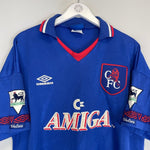 1993/94 CHELSEA HODDLE 20 HOME SHIRT (XL) UMBRO - Cult Kits - XL - Buy Vintage Football Shirts, Authentic Retro Football Shirts For Sale, Classic Football Shirts & Soccer Jersey