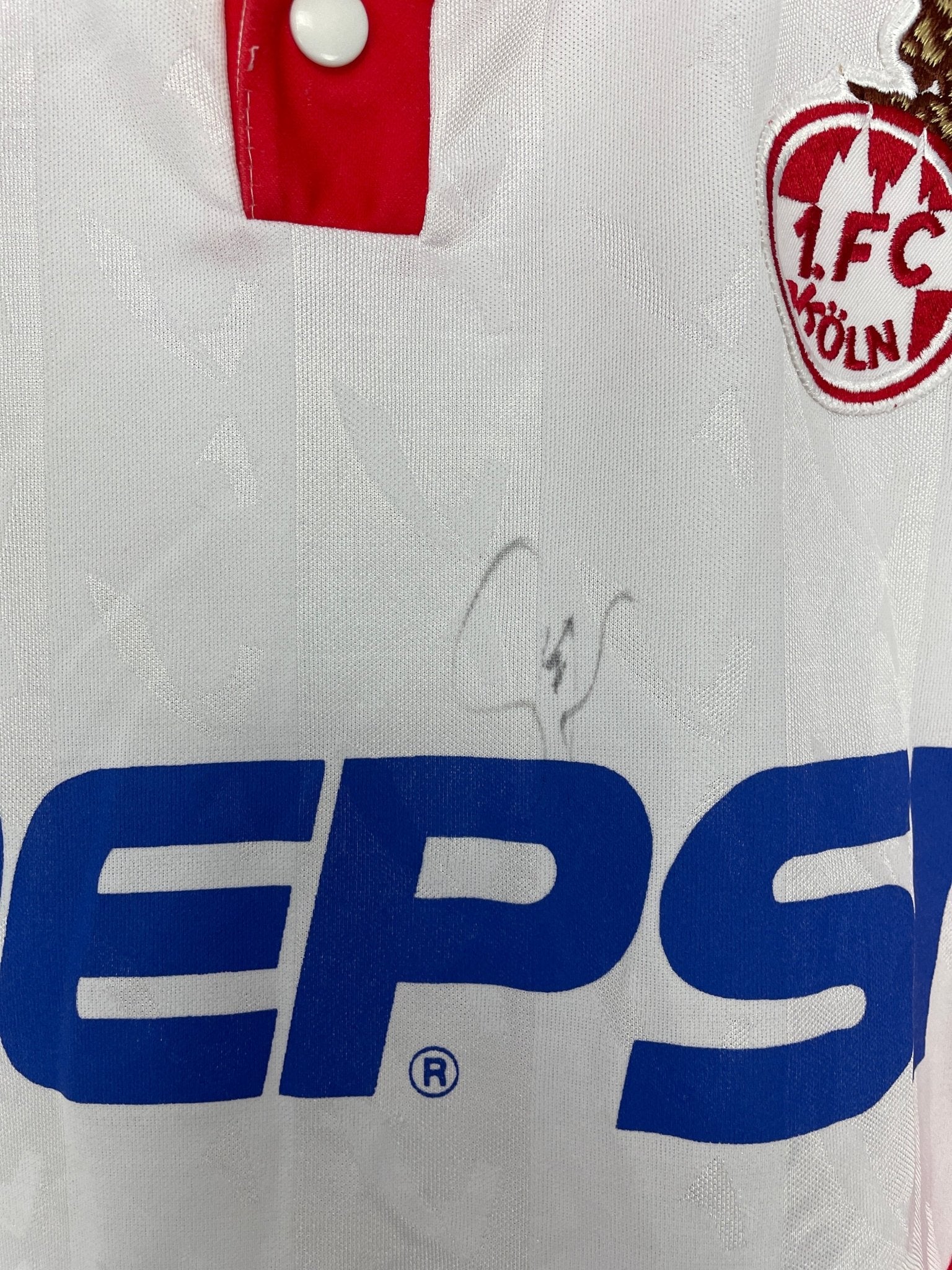 Shop 1993/94 FC KOLN *SIGNED* HOME SHIRT (M) PUMA, classic football shirts, vintage football shirts & retro soccer jerseys at Cult Kits