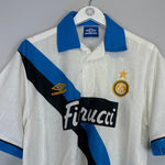 Shop 1993/94 INTER MILAN AWAY SHIRT (L) UMBRO, classic football shirts, vintage football shirts & retro soccer jerseys at Cult Kits