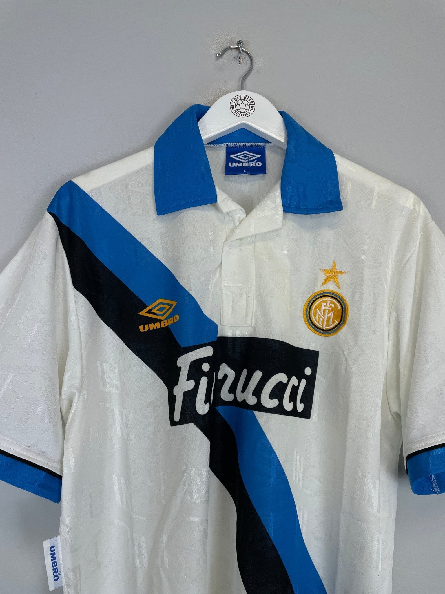 Shop 1993/94 INTER MILAN AWAY SHIRT (L) UMBRO, classic football shirts, vintage football shirts & retro soccer jerseys at Cult Kits