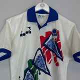 1993/94 ITALY TRAINING SHIRT (M) DIADORA - Cult Kits - Medium - Buy Vintage Football Shirts, Authentic Retro Football Shirts For Sale, Classic Football Shirts & Soccer Jersey