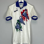 1993/94 ITALY TRAINING SHIRT (M) DIADORA - Cult Kits - Medium - Buy Vintage Football Shirts, Authentic Retro Football Shirts For Sale, Classic Football Shirts & Soccer Jersey