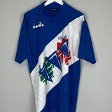 1993/94 ITALY TRAINING SHIRT (XL) DIADORA - Cult Kits - XL - Buy Vintage Football Shirts, Authentic Retro Football Shirts For Sale, Classic Football Shirts & Soccer Jersey