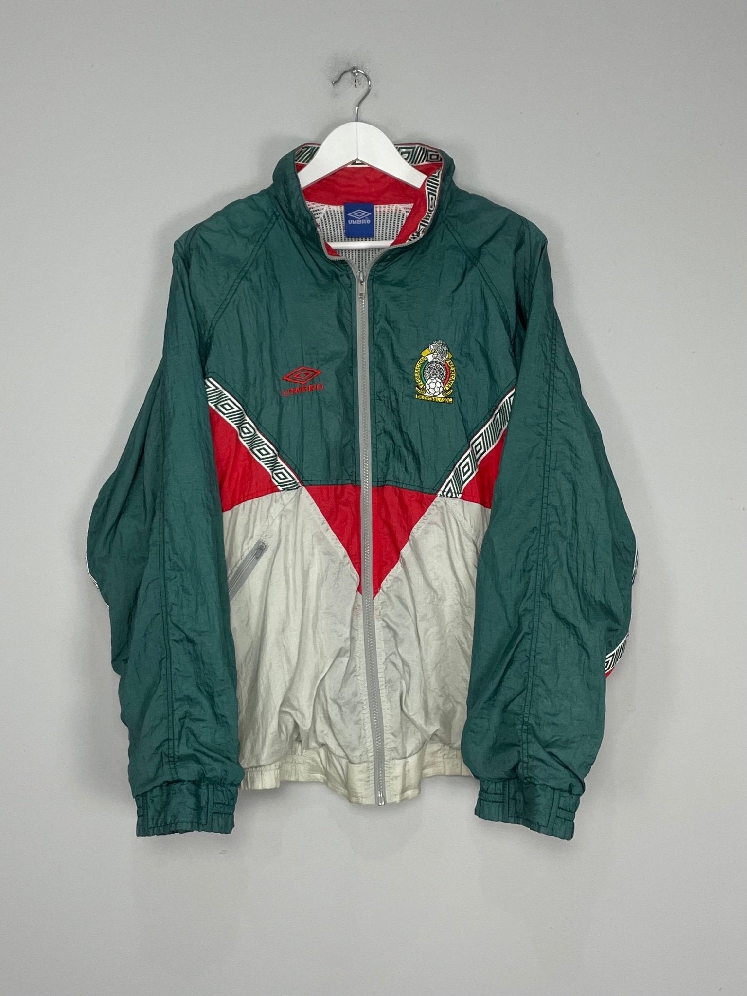 Shop 1993/94 MEXICO TRACK JACKET (L) UMBRO, classic football shirts, vintage football shirts & retro soccer jerseys at Cult Kits