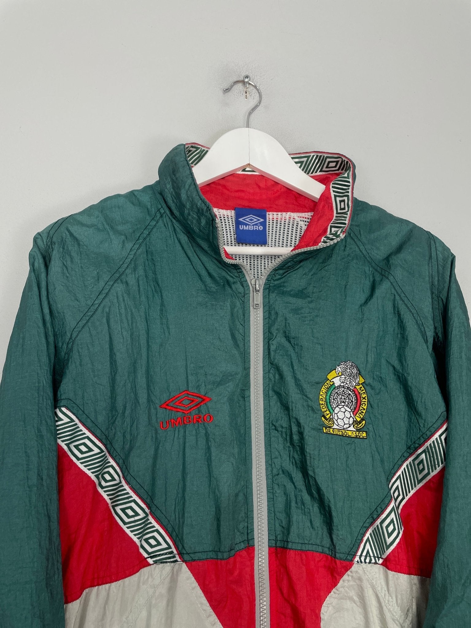 Shop 1993/94 MEXICO TRACK JACKET (L) UMBRO, classic football shirts, vintage football shirts & retro soccer jerseys at Cult Kits