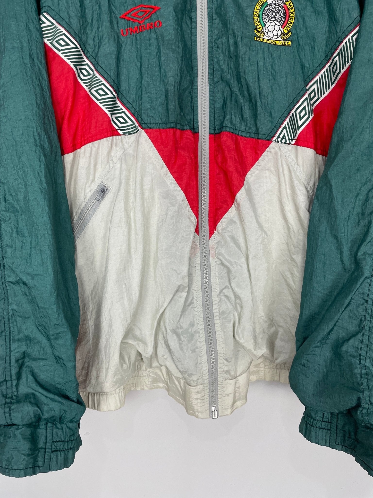 Shop 1993/94 MEXICO TRACK JACKET (L) UMBRO, classic football shirts, vintage football shirts & retro soccer jerseys at Cult Kits