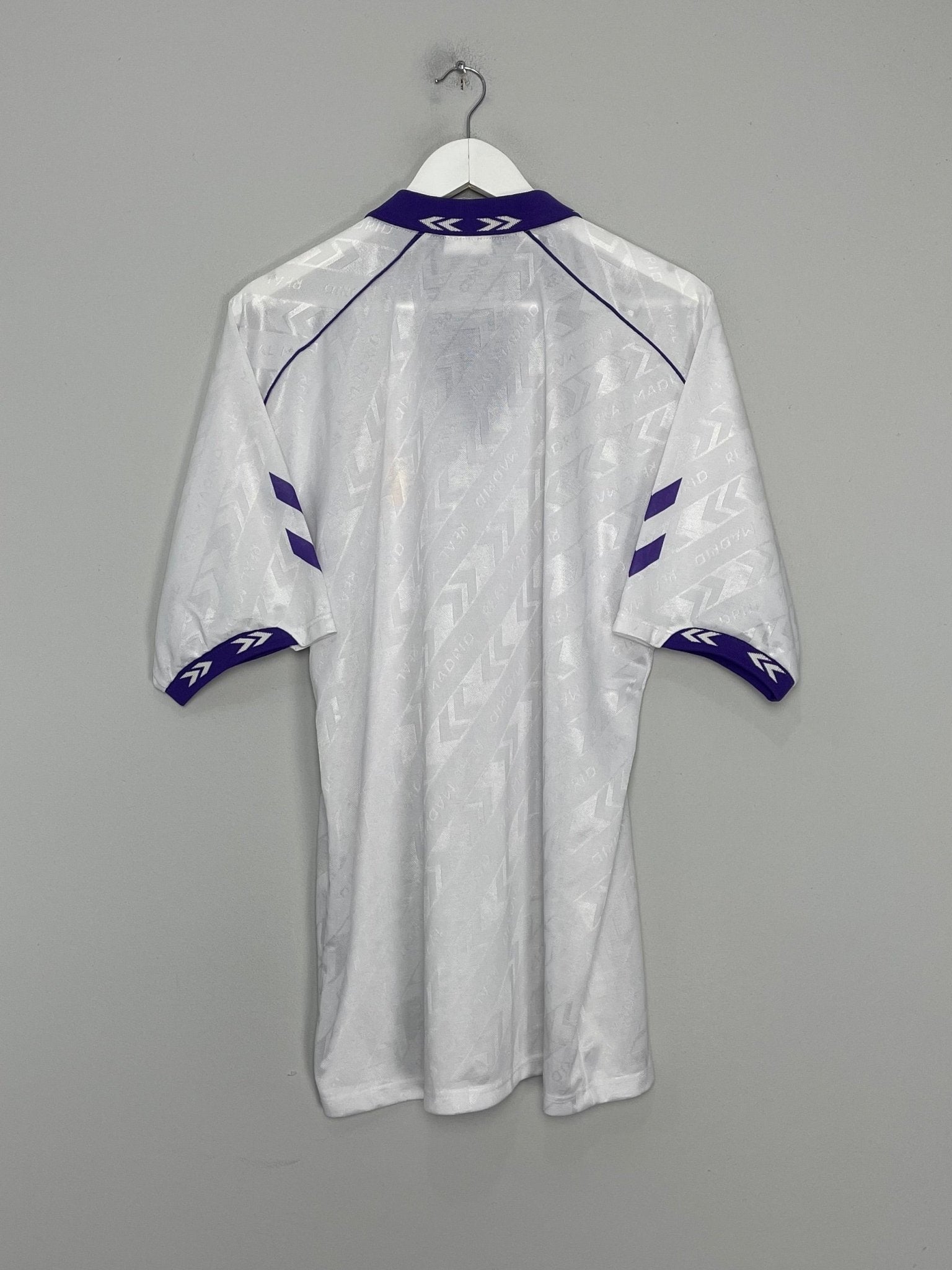 Shop 1993/94 REAL MADRID HOME SHIRT (XL) HUMMEL, classic football shirts, vintage football shirts & retro soccer jerseys at Cult Kits
