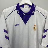Shop 1993/94 REAL MADRID HOME SHIRT (XL) HUMMEL, classic football shirts, vintage football shirts & retro soccer jerseys at Cult Kits