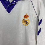 Shop 1993/94 REAL MADRID L/S HOME SHIRT (L) HUMMEL, classic football shirts, vintage football shirts & retro soccer jerseys at Cult Kits