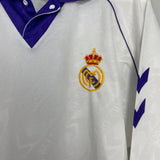 Shop 1993/94 REAL MADRID L/S HOME SHIRT (L) HUMMEL, classic football shirts, vintage football shirts & retro soccer jerseys at Cult Kits