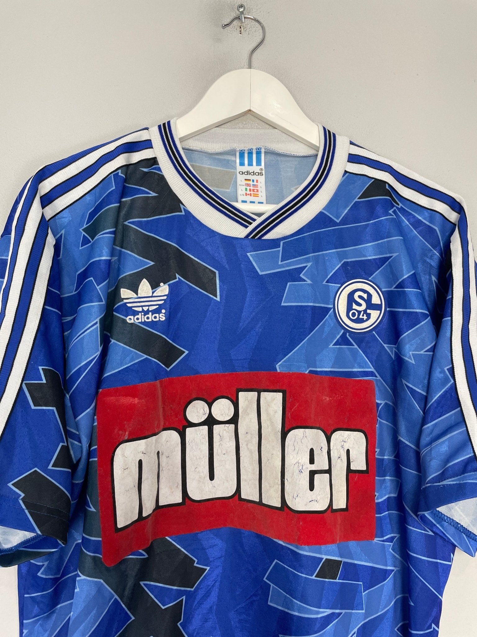 Shop 1993/94 SCHALKE HOME SHIRT (L) ADIDAS, classic football shirts, vintage football shirts & retro soccer jerseys at Cult Kits