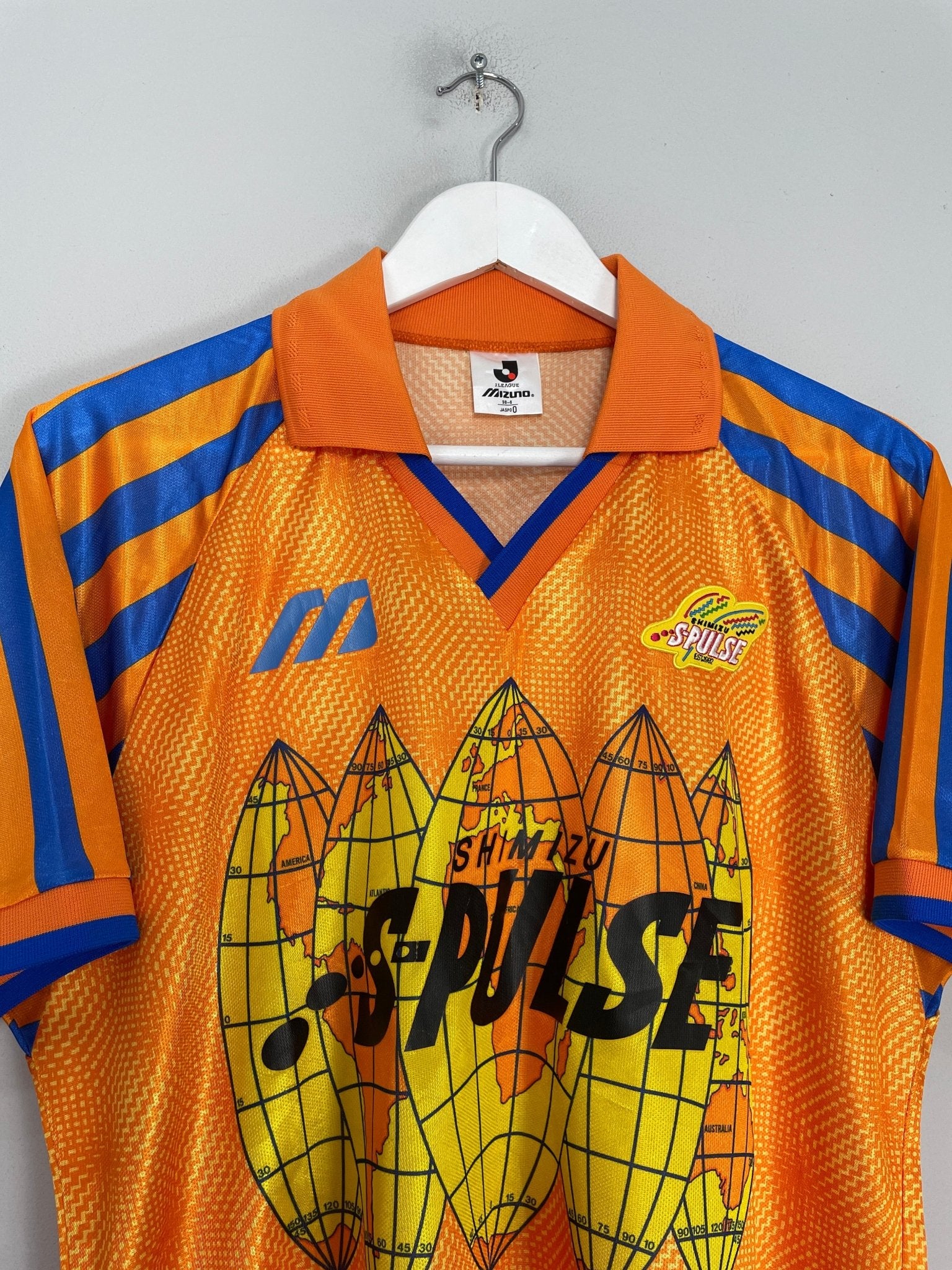 Shop 1993/94 SHIMIZU S-PULSE HOME SHIRT (L) MIZUNO, classic football shirts, vintage football shirts & retro soccer jerseys at Cult Kits