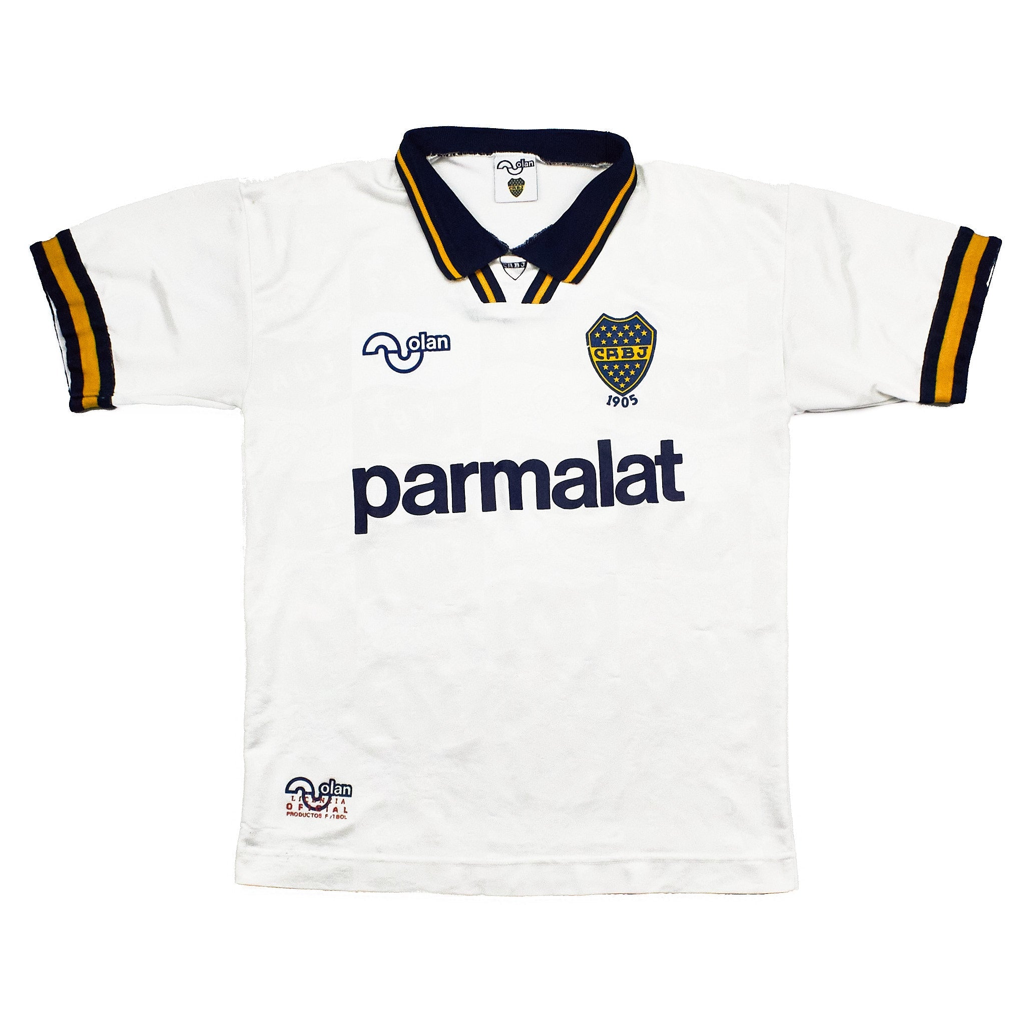 Buy 1993/95 Boca Juniors Away Shirt (S) Olan ~ Free worldwide shipping ~ Authentic Vintage Football Shirts from Cult Kits