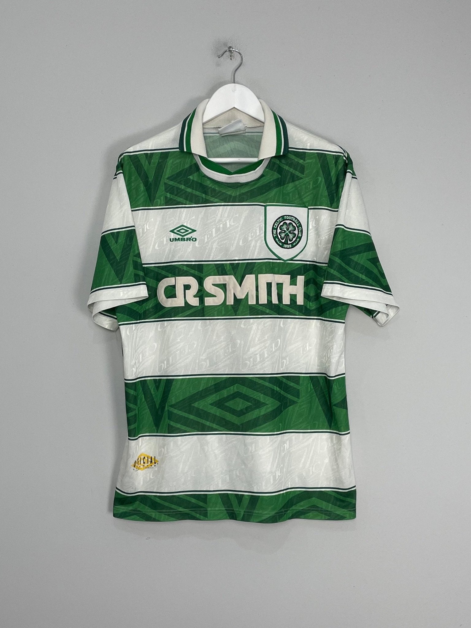 Shop 1993/95 CELTIC HOME SHIRT (L) UMBRO, classic football shirts, vintage football shirts & retro soccer jerseys at Cult Kits