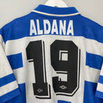 Shop 1993/95 DEPORTIVO LA CORUNA ALDANA #19 HOME SHIRT (XL) UMBRO, classic football shirts, vintage football shirts & retro soccer jerseys at Cult Kits