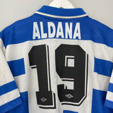 Shop 1993/95 DEPORTIVO LA CORUNA ALDANA #19 HOME SHIRT (XL) UMBRO, classic football shirts, vintage football shirts & retro soccer jerseys at Cult Kits