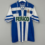 Shop 1993/95 DEPORTIVO LA CORUNA ALDANA #19 HOME SHIRT (XL) UMBRO, classic football shirts, vintage football shirts & retro soccer jerseys at Cult Kits