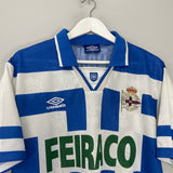 Shop 1993/95 DEPORTIVO LA CORUNA ALDANA #19 HOME SHIRT (XL) UMBRO, classic football shirts, vintage football shirts & retro soccer jerseys at Cult Kits