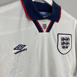 Shop 1993/95 ENGLAND HOME SHIRT (XL) UMBRO, classic football shirts, vintage football shirts & retro soccer jerseys at Cult Kits