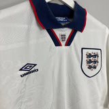Shop 1993/95 ENGLAND HOME SHIRT (XL) UMBRO, classic football shirts, vintage football shirts & retro soccer jerseys at Cult Kits