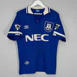Shop 1993/95 EVERTON HOME SHIRT (M) UMBRO, classic football shirts, vintage football shirts & retro soccer jerseys at Cult Kits