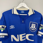 Shop 1993/95 EVERTON HOME SHIRT (M) UMBRO, classic football shirts, vintage football shirts & retro soccer jerseys at Cult Kits