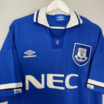 Shop 1993/95 EVERTON HOME SHIRT (XL) UMBRO, classic football shirts, vintage football shirts & retro soccer jerseys at Cult Kits
