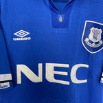 Shop 1993/95 EVERTON HOME SHIRT (XL) UMBRO, classic football shirts, vintage football shirts & retro soccer jerseys at Cult Kits