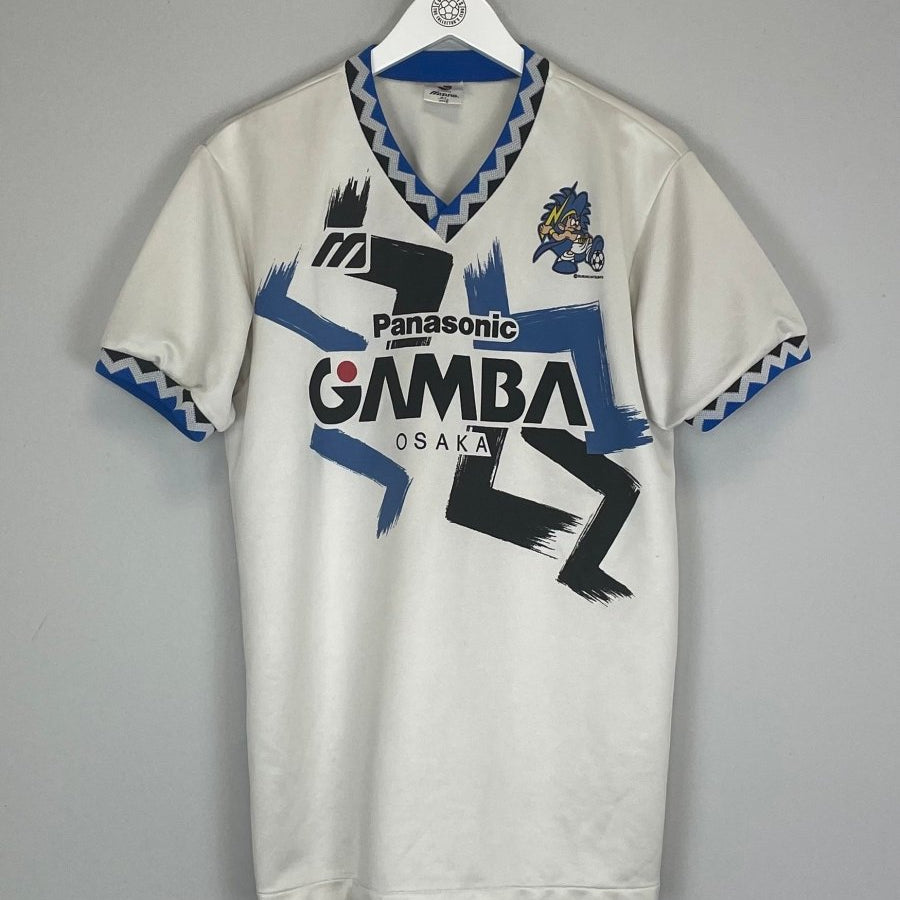 1993/95 GAMBA OSAKA TRAINING SHIRT (L) MIZUNO - Cult Kits - Large - Buy Vintage Football Shirts, Authentic Retro Football Shirts For Sale, Classic Football Shirts & Soccer Jersey