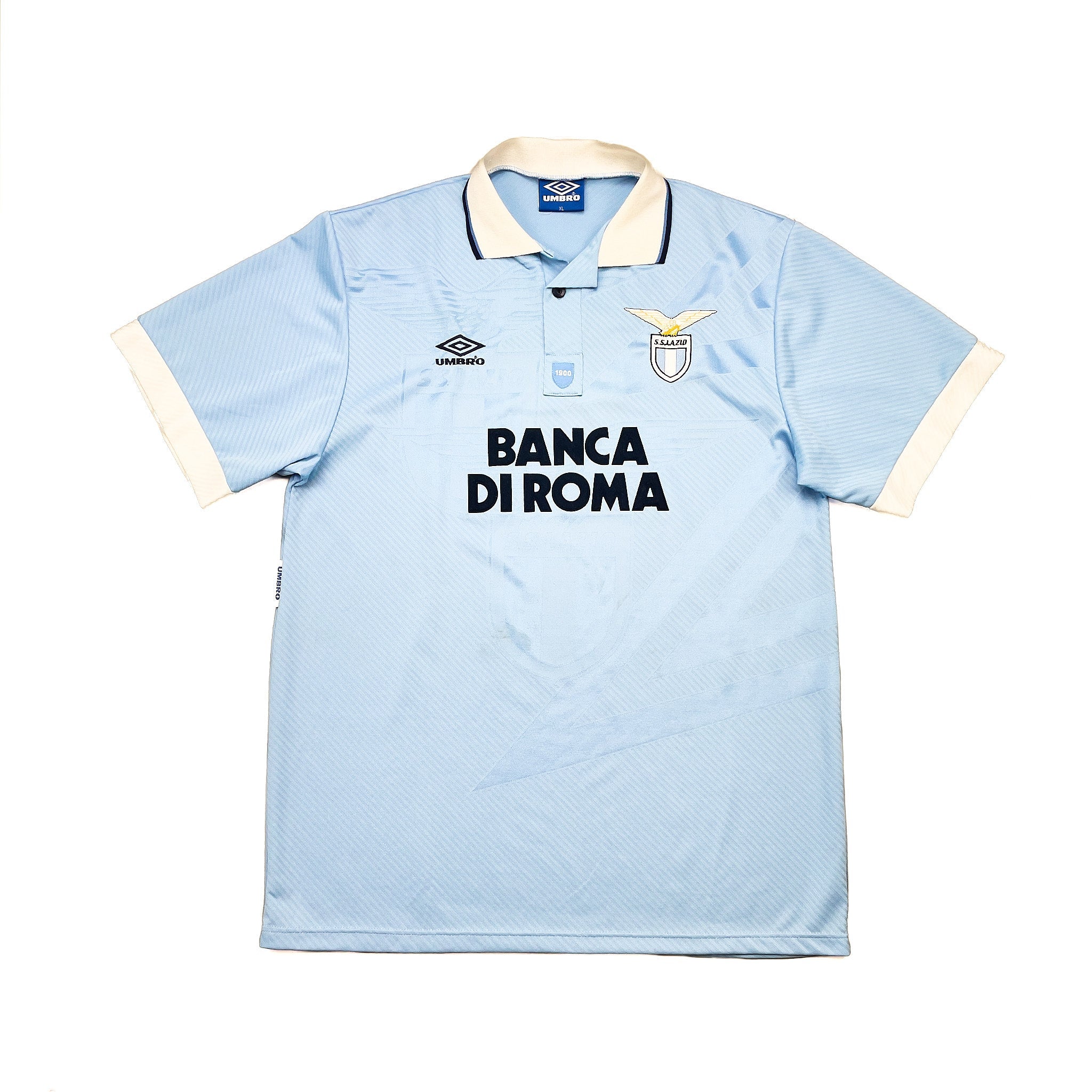 Buy 1993/95 Lazio 4 *Match Issue* Home Shirt (XL) Umbro ~ Free worldwide shipping ~ Authentic Vintage Football Shirts from Cult Kits