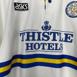 Shop 1993/95 LEEDS UNITED HOME SHIRT (M) ASICS, classic football shirts, vintage football shirts & retro soccer jerseys at Cult Kits