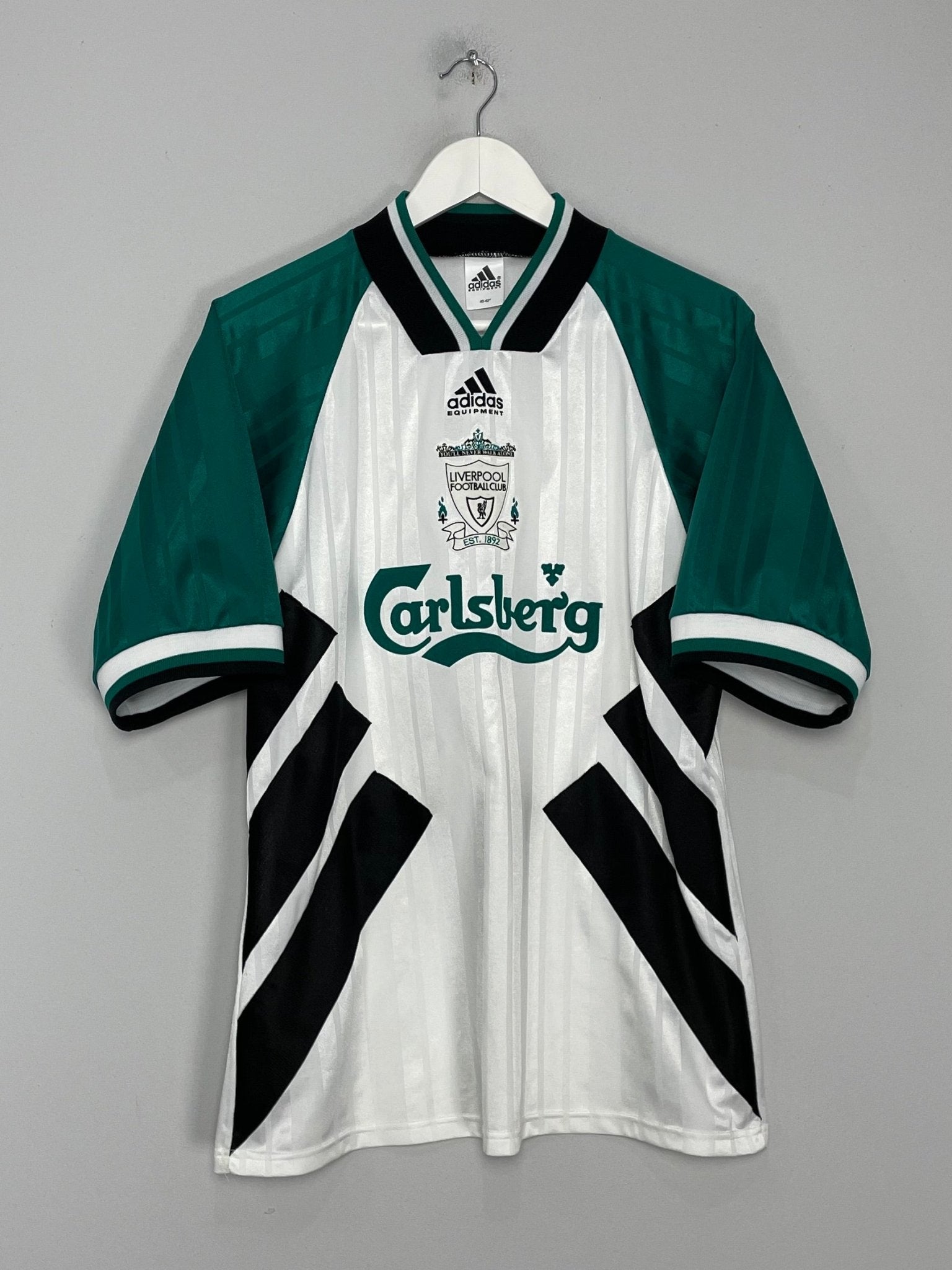 Shop 1993/95 LIVERPOOL AWAY SHIRT (M) ADIDAS, classic football shirts, vintage football shirts & retro soccer jerseys at Cult Kits
