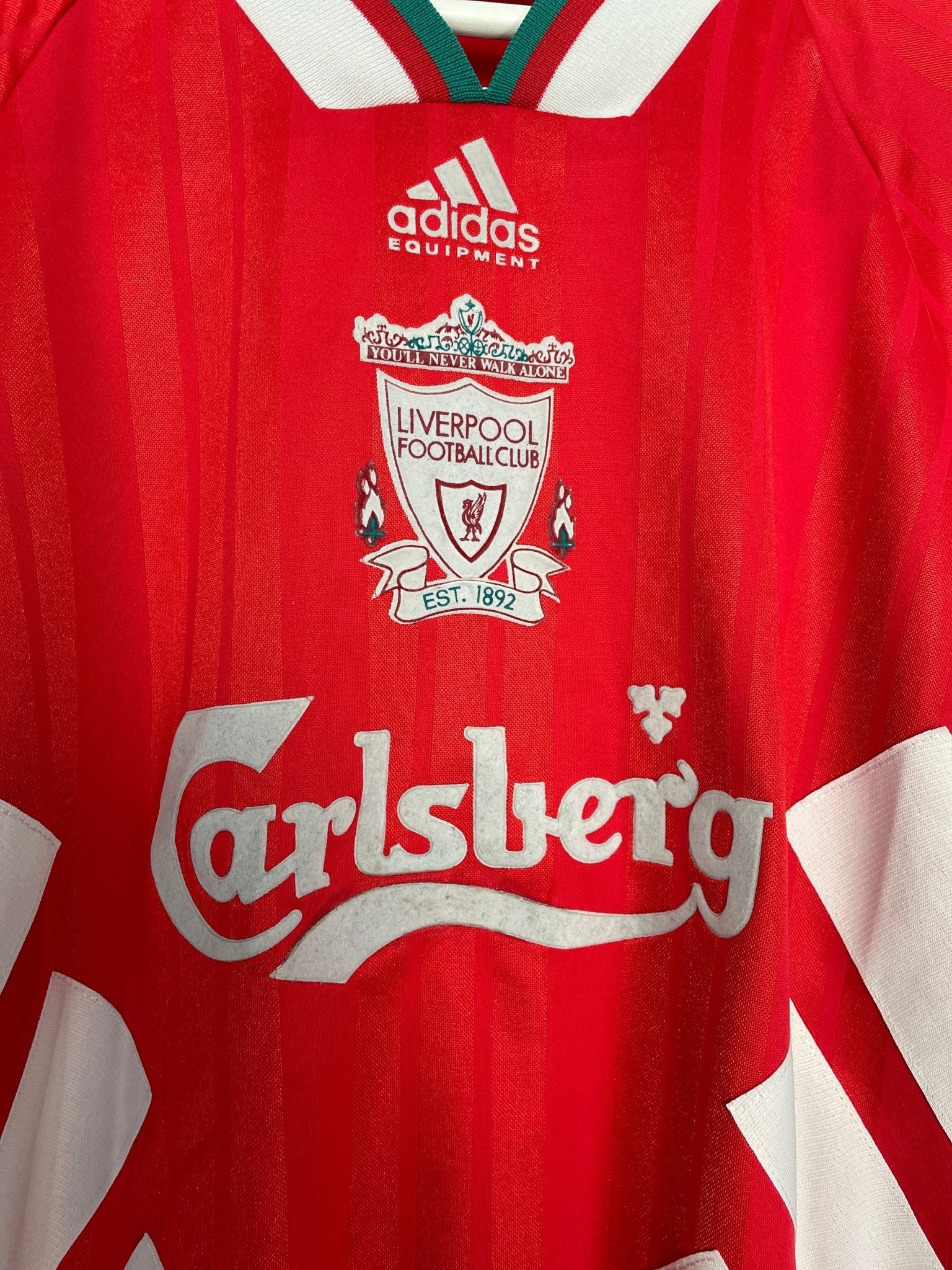 Shop 1993/95 LIVERPOOL HOME SHIRT (XL) ADIDAS, classic football shirts, vintage football shirts & retro soccer jerseys at Cult Kits