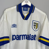 1993/95 PARMA *MINT* HOME SHIRT (L) UMBRO - Cult Kits - Large - Buy Vintage Football Shirts, Authentic Retro Football Shirts For Sale, Classic Football Shirts & Soccer Jersey