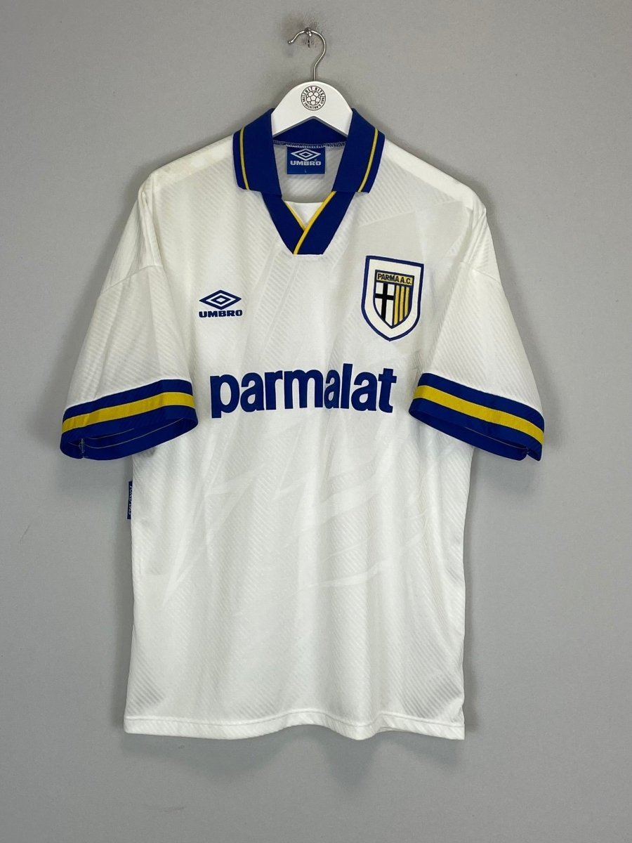 1993/95 PARMA *MINT* HOME SHIRT (L) UMBRO - Cult Kits - Large - Buy Vintage Football Shirts, Authentic Retro Football Shirts For Sale, Classic Football Shirts & Soccer Jersey