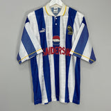 Shop 1993/95 SHEFFIELD WEDNESDAY HOME SHIRT (L) PUMA, classic football shirts, vintage football shirts & retro soccer jerseys at Cult Kits
