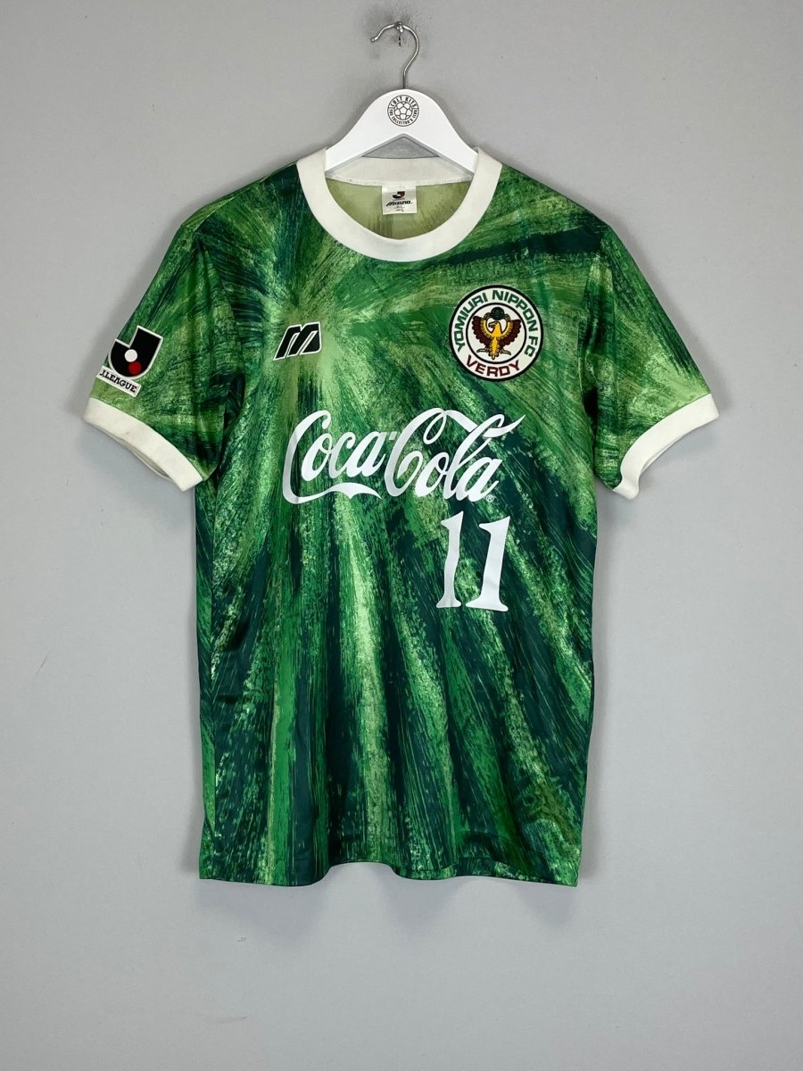 1993/95 TOKYO VERDY 11 KAZU HOME SHIRT (M) MIZUNO - Cult Kits - Medium - Buy Vintage Football Shirts, Authentic Retro Football Shirts For Sale, Classic Football Shirts & Soccer Jersey
