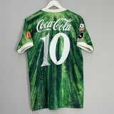 Shop 1993/95 TOKYO VERDY KAZU #10 HOME SHIRT (L) MIZUNO, classic football shirts, vintage football shirts & retro soccer jerseys at Cult Kits