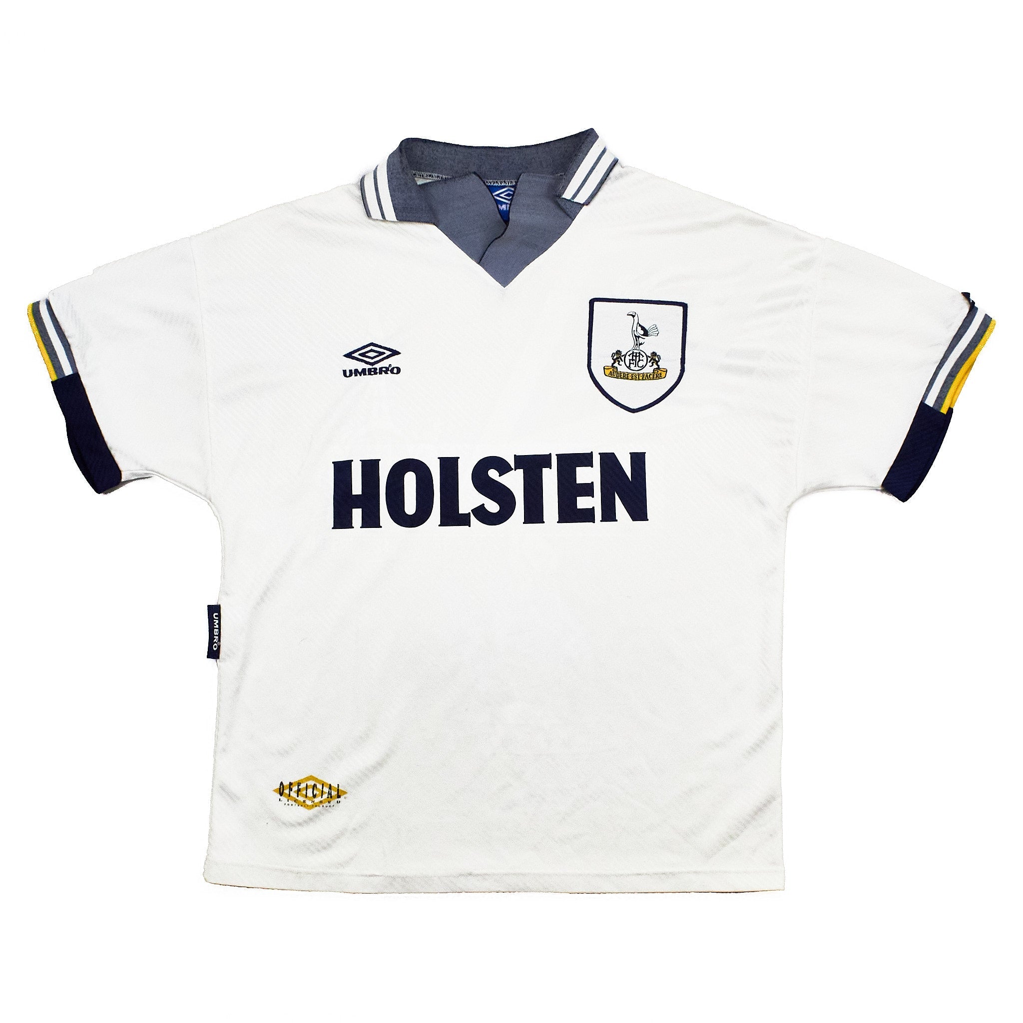Buy 1993/95 Tottenham Home Shirt (M) Umbro ~ Free worldwide shipping ~ Authentic Vintage Football Shirts from Cult Kits