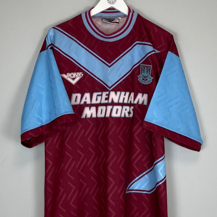 1993/95 WEST HAM HOME SHIRT (L) PONY - Cult Kits - Large - Buy Vintage Football Shirts, Authentic Retro Football Shirts For Sale, Classic Football Shirts & Soccer Jersey