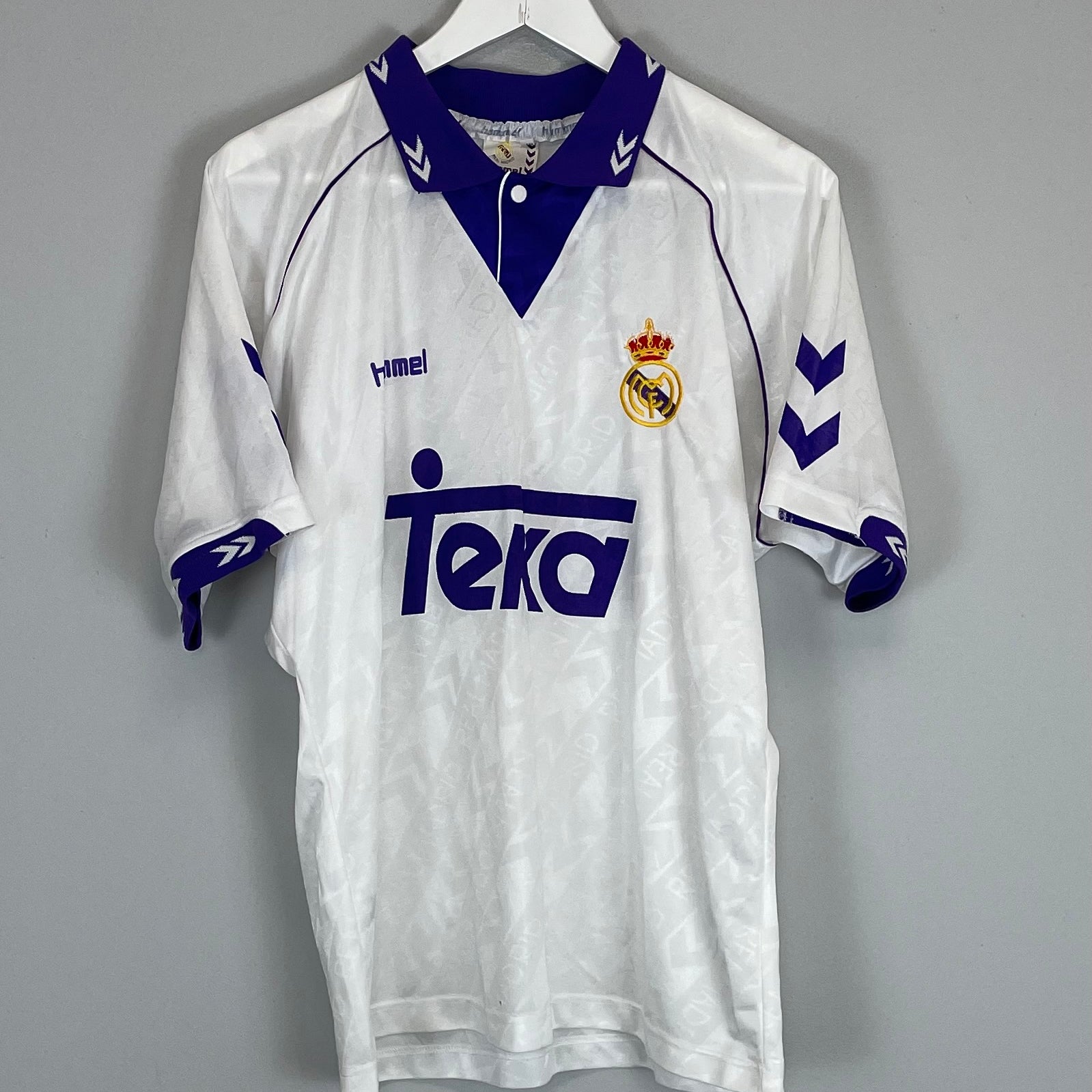 Shop 1993/94 REAL MADRID HOME SHIRT (M) HUMMEL, classic football shirts, vintage football shirts & retro soccer jerseys at Cult Kits