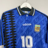 Shop 1994 ARGENTINA MARADONA #10 AWAY SHIRT (L) ADIDAS, classic football shirts, vintage football shirts & retro soccer jerseys at Cult Kits